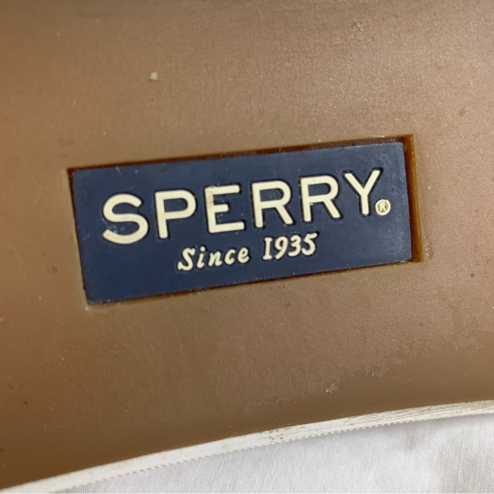 SPERRY TOPSIDERS taupe STS97573 flats Boat Shoes canvas and cotton Women’s 8.5 - Picture 13 of 16